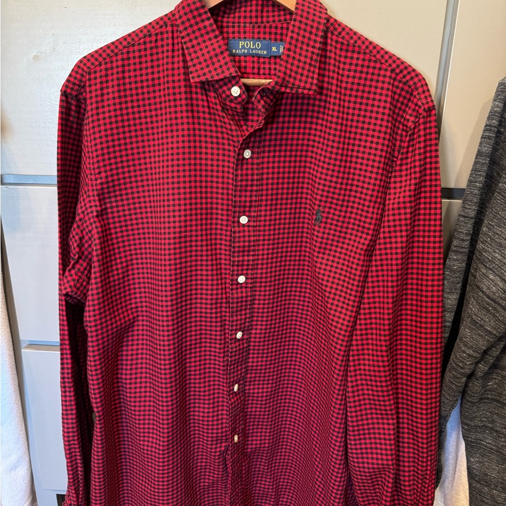 Ralph Lauren Red and Black Checkered Shirt